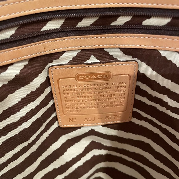 Incredible Reed Krakoff for Coach white leather with green trim large tote. - Picture 5 of 5